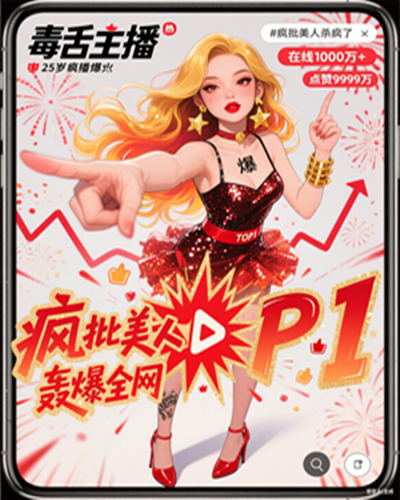 墨星写作网-毒舌主播：疯批美人轰爆全网